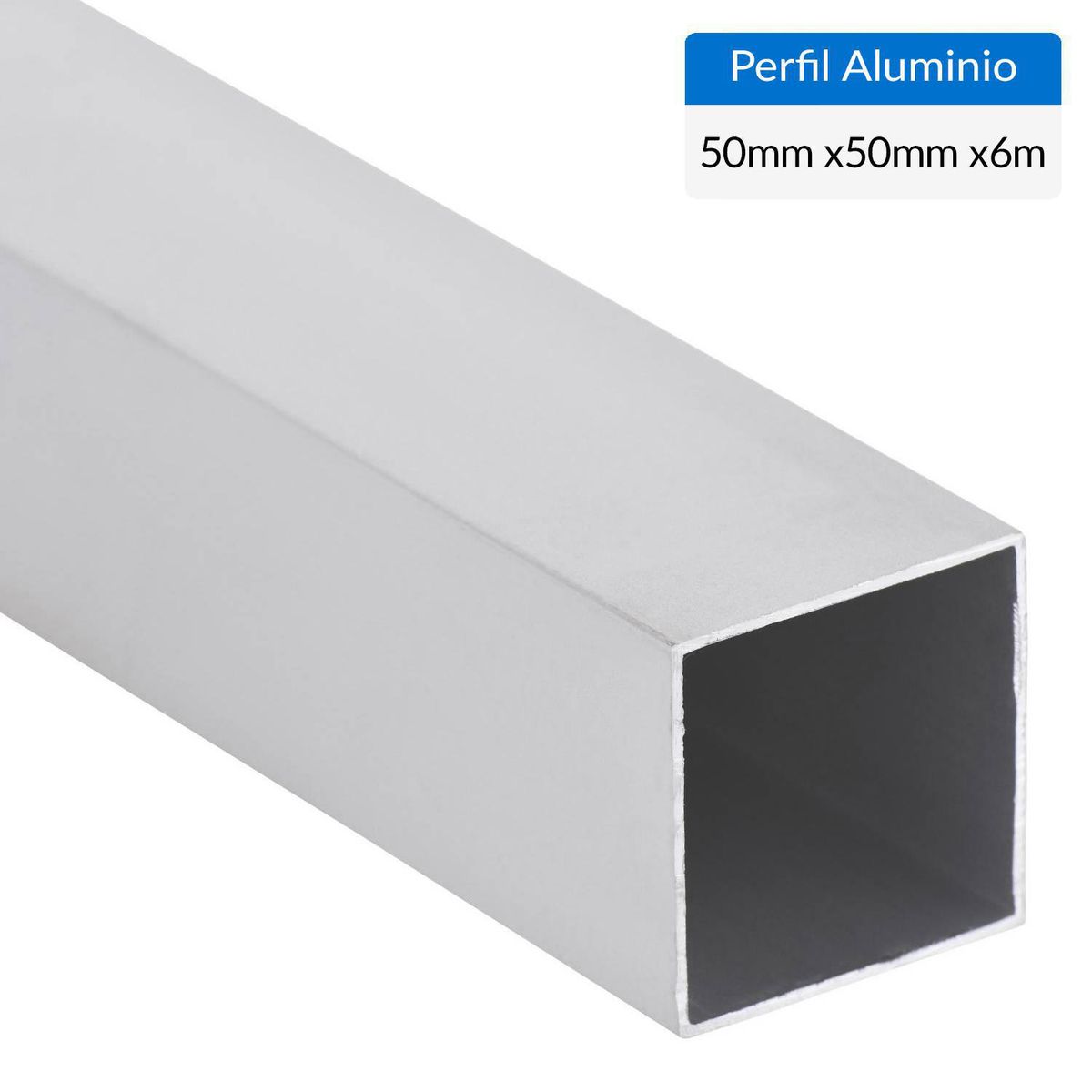 SUPERFIL - Perfil Tubular Blanco Aluminio 50x50x1,1 mm 3 m