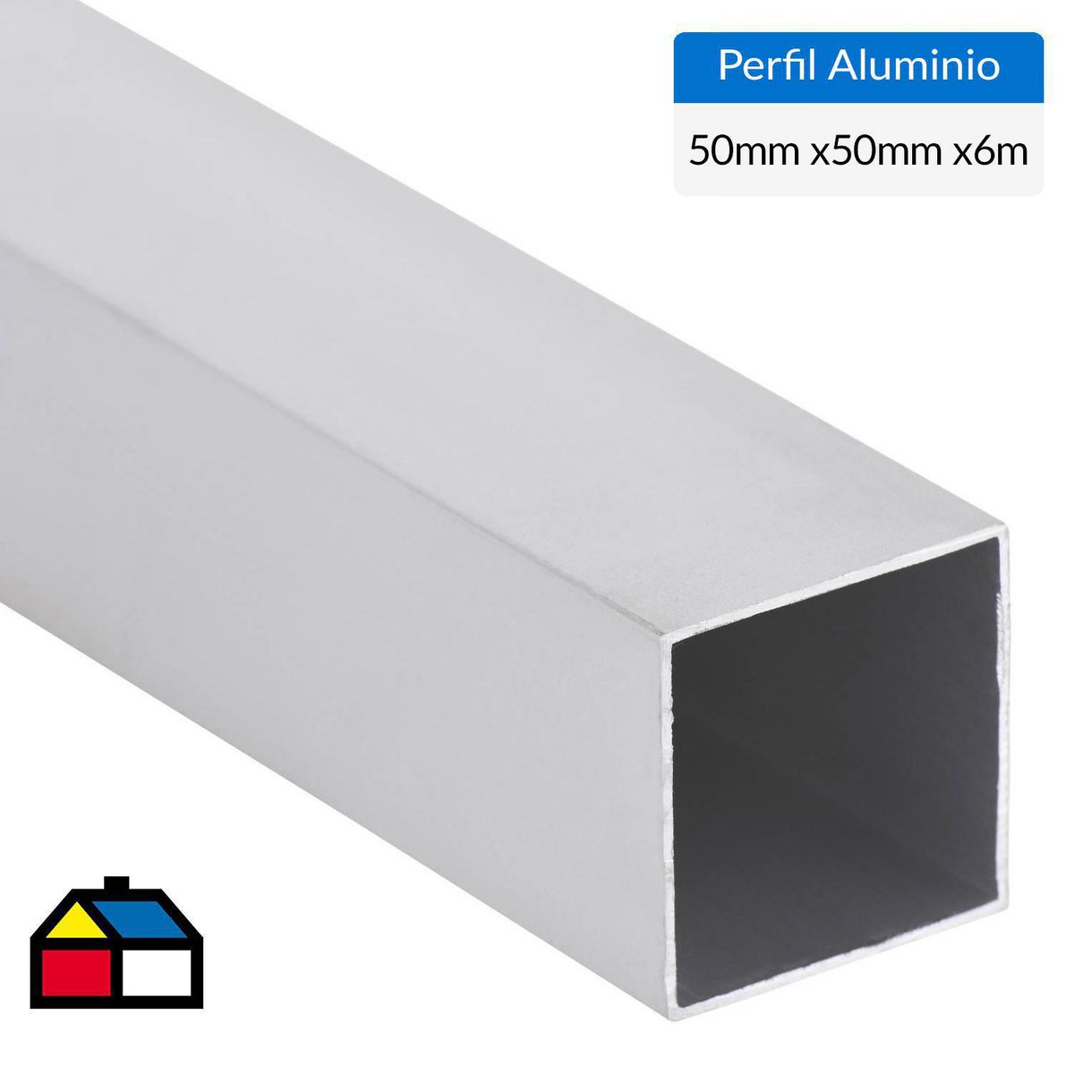 SUPERFIL - Perfil Tubular Blanco Aluminio 50x50x1,1 mm 3 m