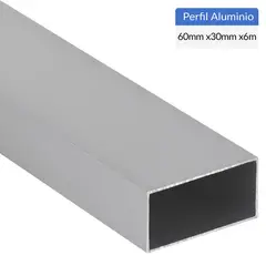 SUPERFIL - Perfil Tubular Gris Aluminio 60x30x1,2 mm 6 m