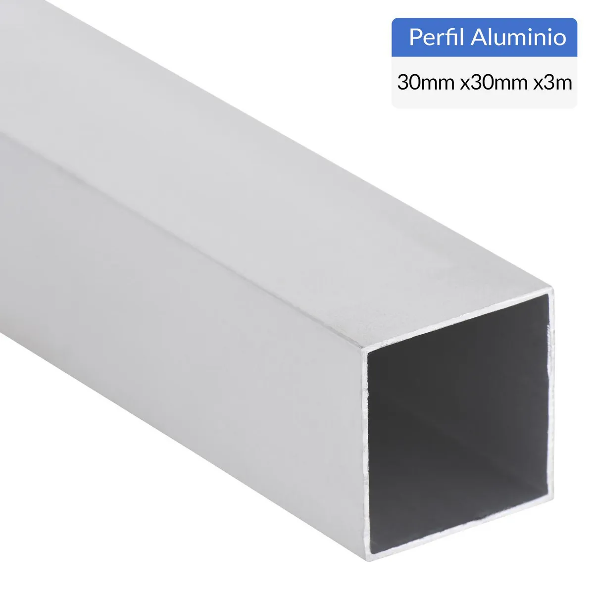 SUPERFIL - Perfil Tubular Blanco Aluminio 30x30x1 mm 3 m