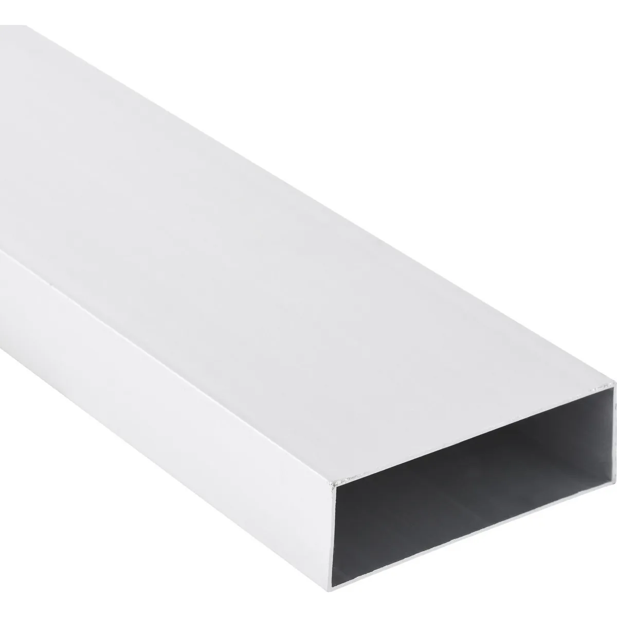 METALCON - Perfil Rectangular Blanco Aluminio 75x25x1 mm 6 m