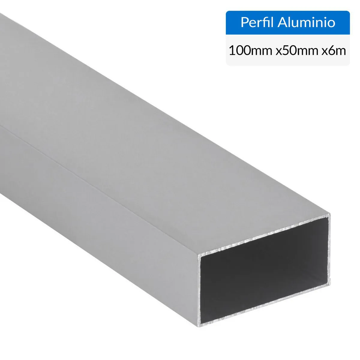 SUPERFIL - Perfil Tubular Gris Aluminio 100x50x1,5 mm 6 m
