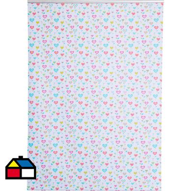 Cortina roller black out 120x165 cm flores multicolor