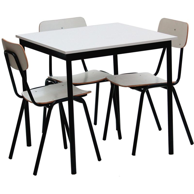 AGM - Mesa casino 76x76 cm blanco