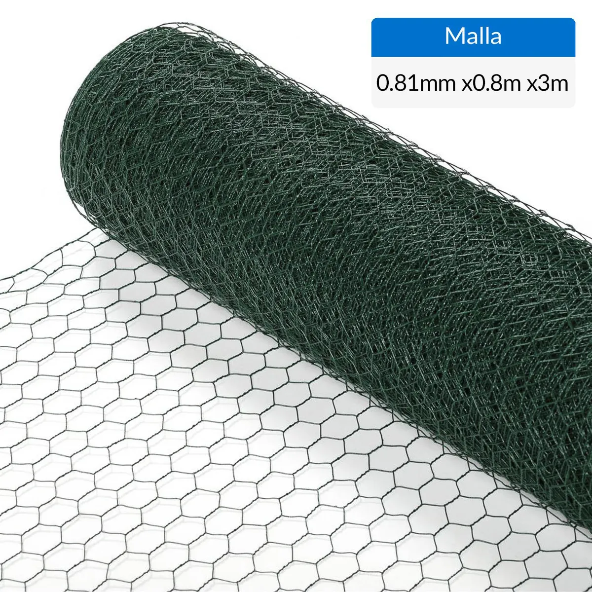 VECTOR - 0.8x3 m Malla 1" hexagonal revestida en Plástico