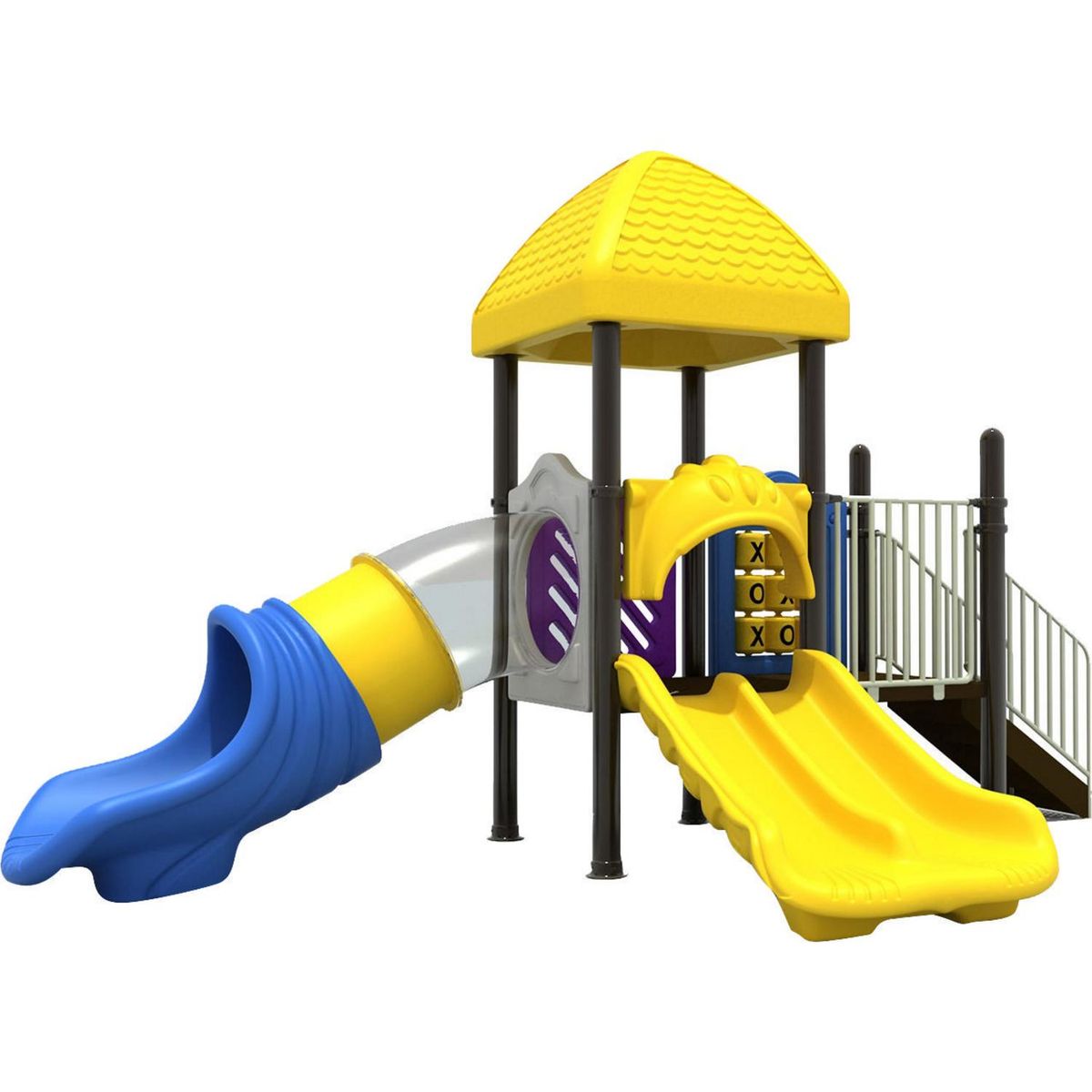 PLAYPLAZA - Juego Modular Plaza 285x350x580 cm Amarillo/Marron