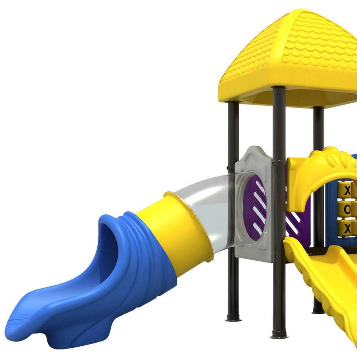 PLAYPLAZA - Juego Modular Plaza 285x350x580 cm Amarillo/Marron