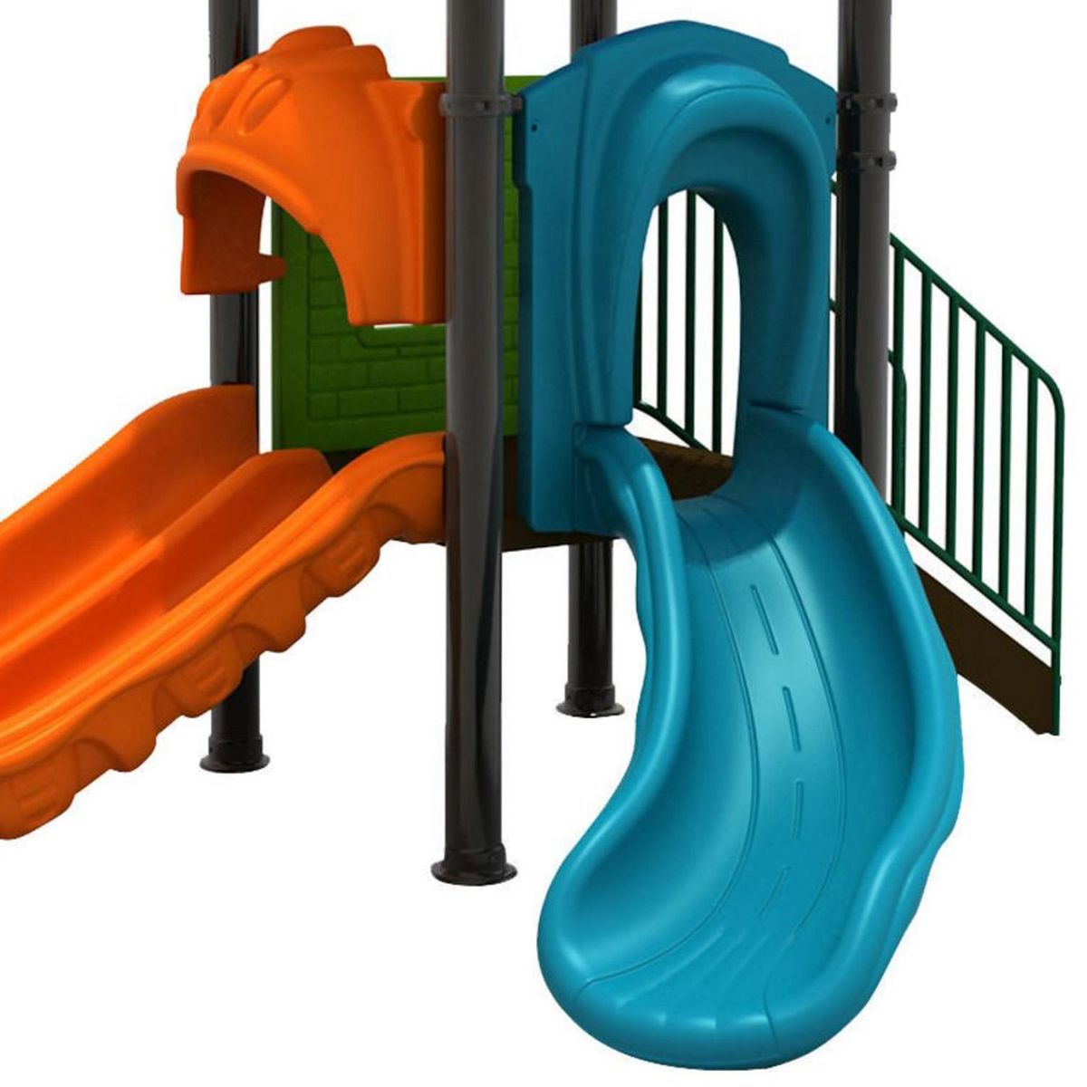 PLAYPLAZA - Juego Modular Plaza 275x365x400 cm Naranja/aguamarina/Morado