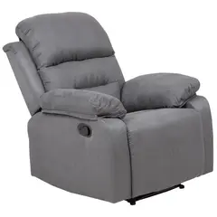 JUST HOME COLLECTION - Sillón Reclinable 1 cuerpo Microfibra 83x95x98 cm Gris