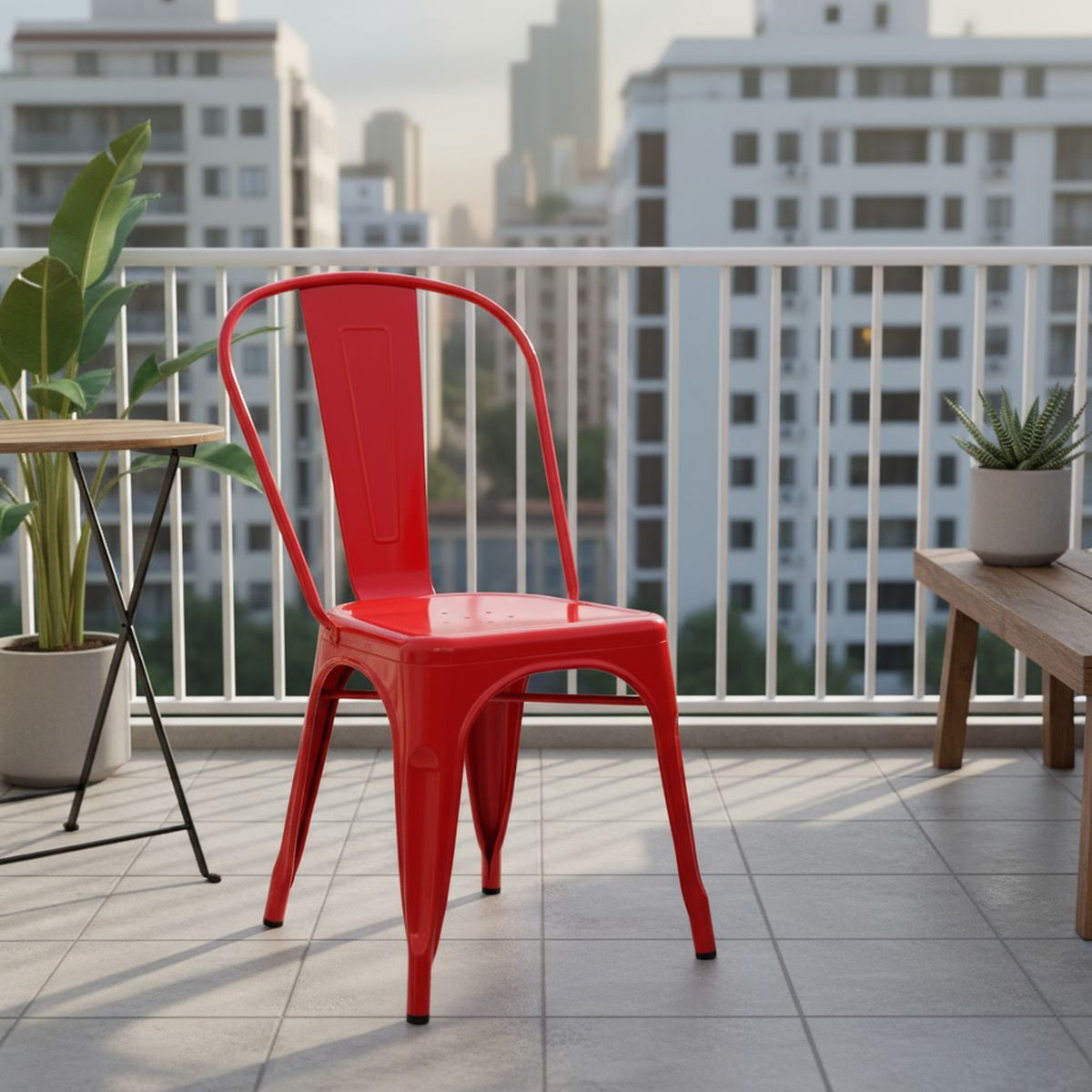 JUST HOME COLLECTION - Silla Tolix Roja 84x45x53 cm