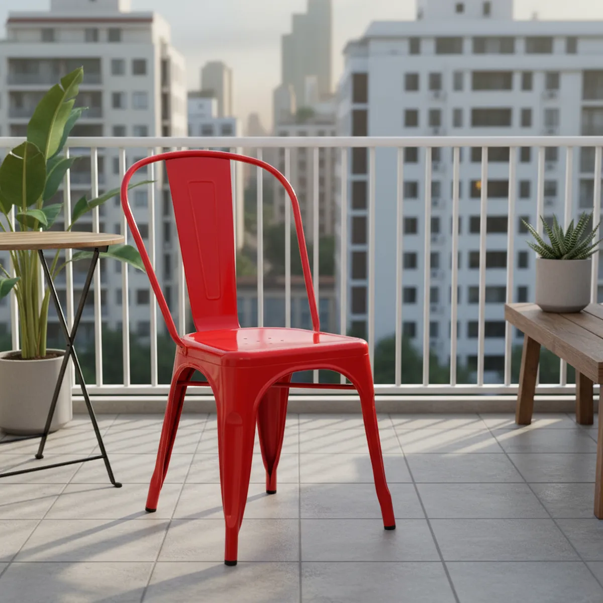 JUST HOME COLLECTION - Silla Tolix Roja 84x45x53 cm