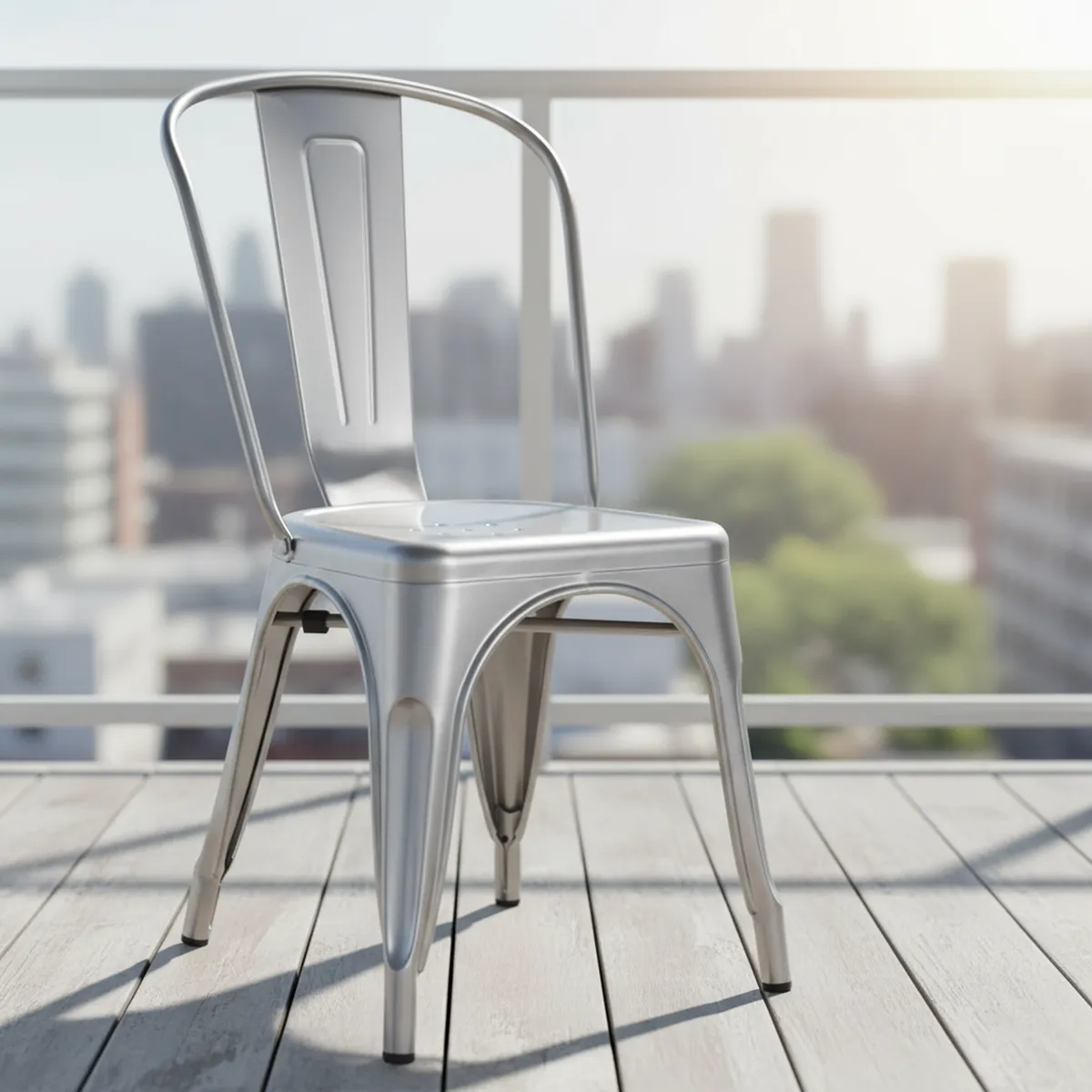 JUST HOME COLLECTION - Silla Tolix Plata 83.5x45x53 cm