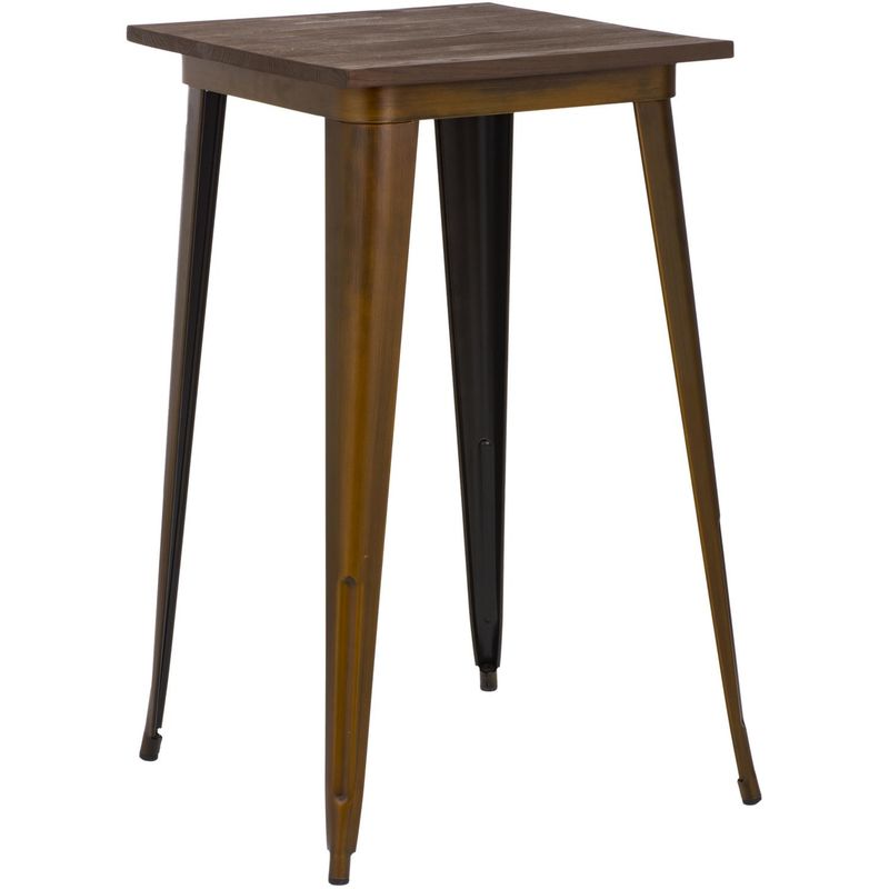 JUST HOME COLLECTION - Mesa bar metal madera envejecido