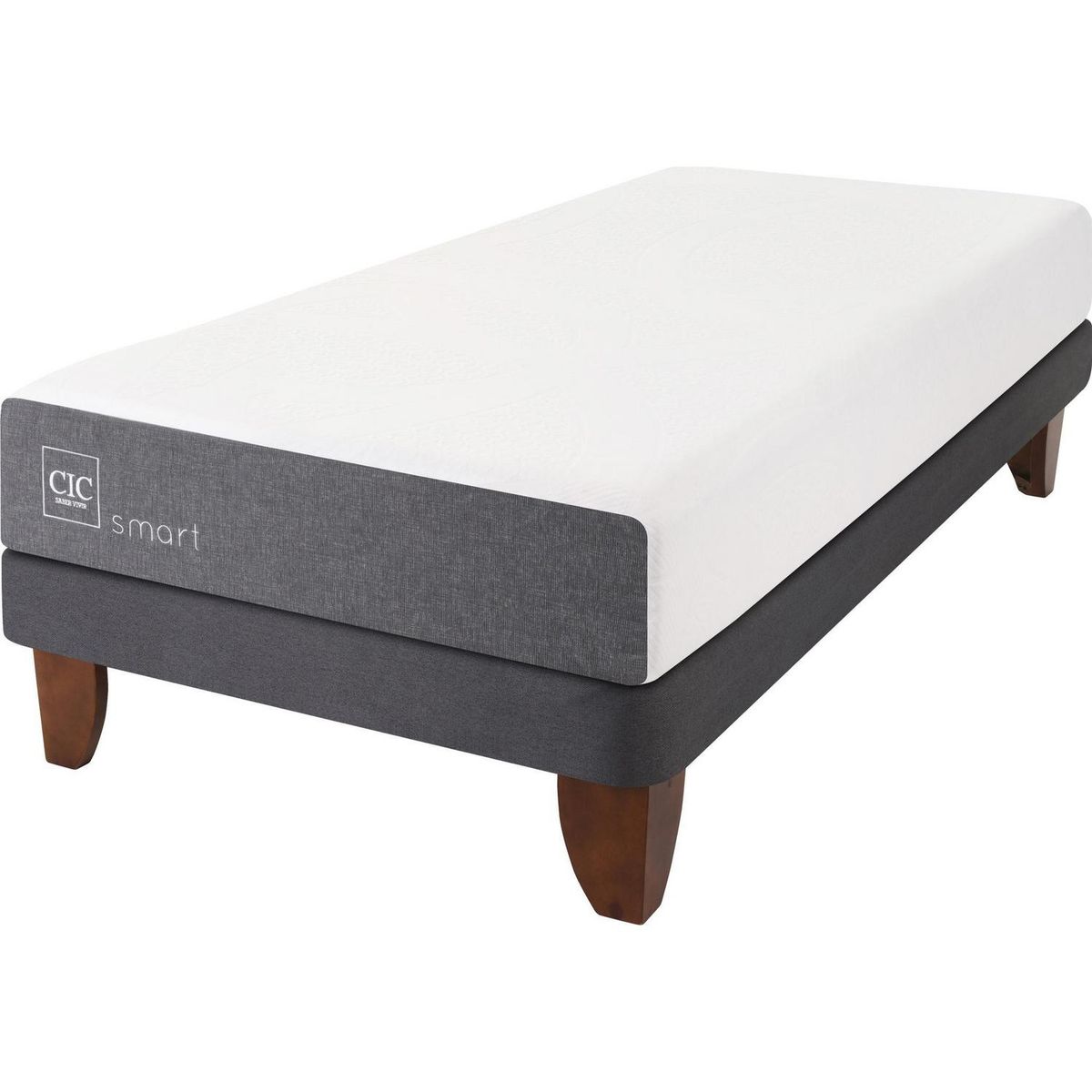 CIC - Cama 1.5 plazas Europea Smart Blanco/gris