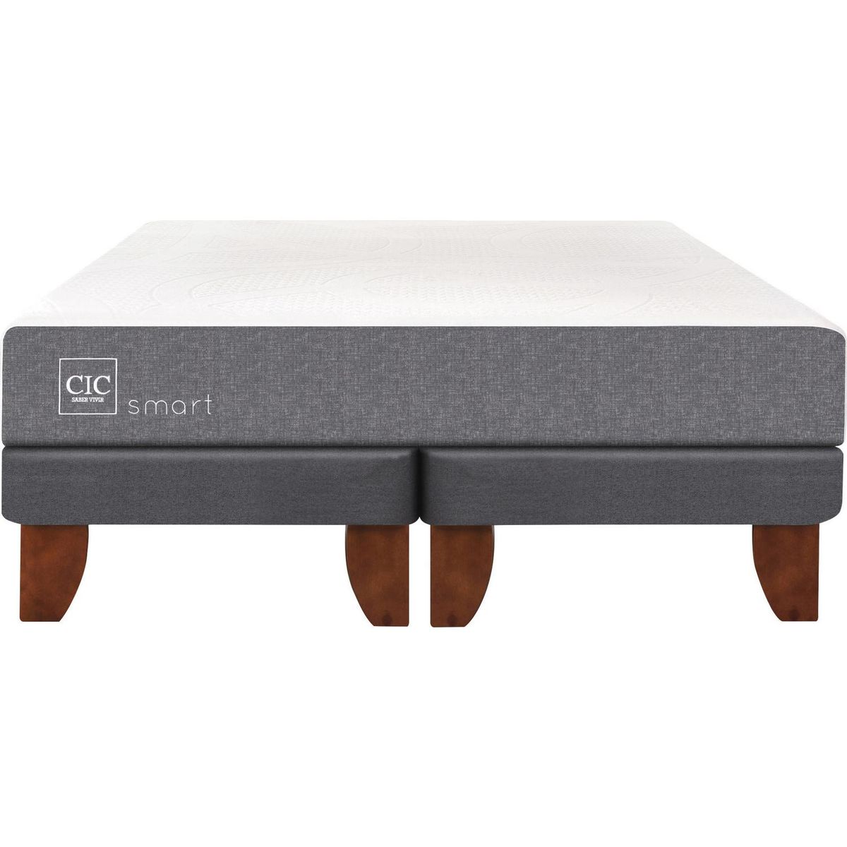 CIC - Cama 2 plazas Europea Smart Blanco/gris