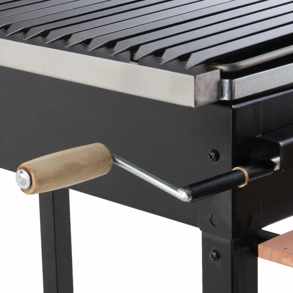 Grilltech Parrilla a Carbón con Spiedo y Ruedas Negro, foto 10