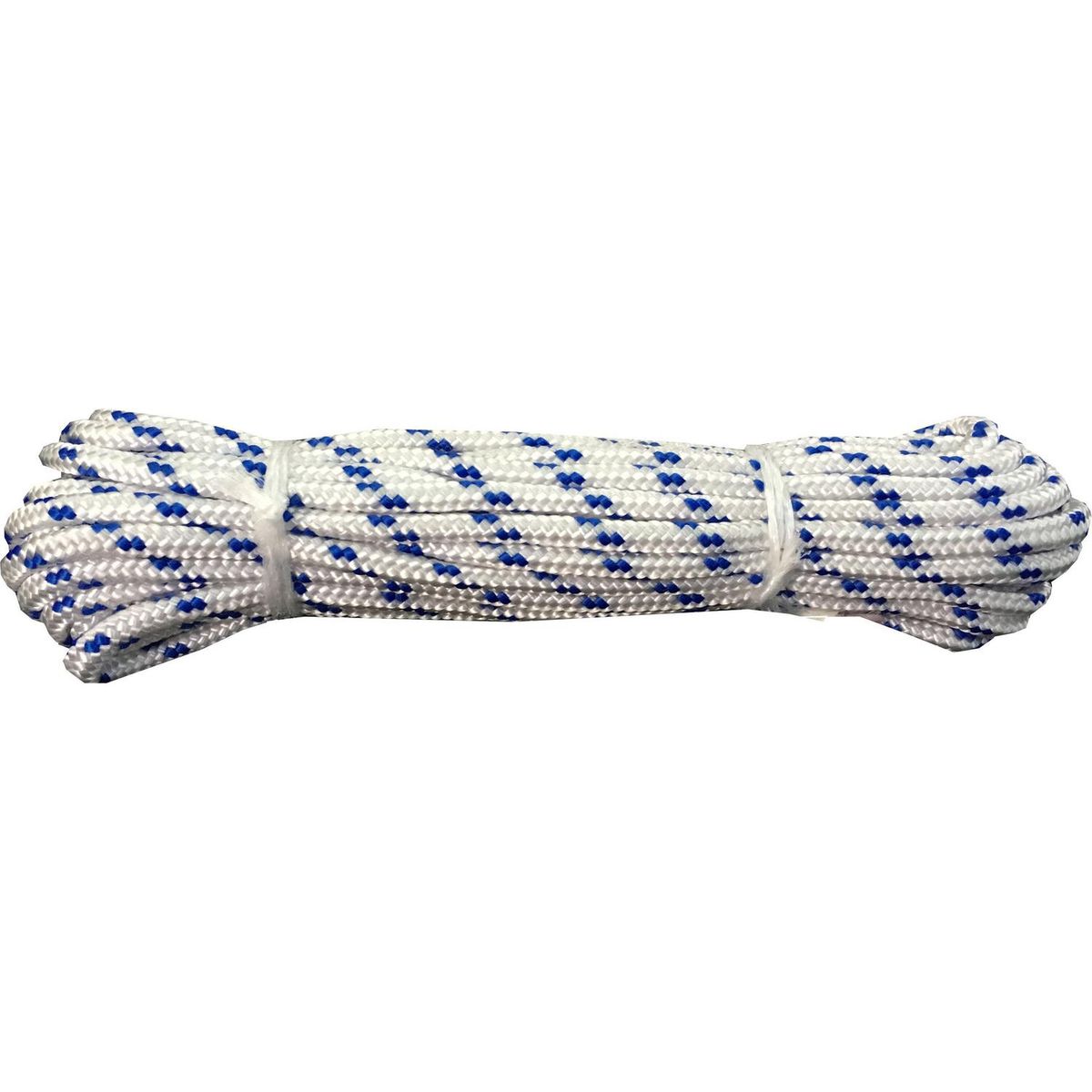 PLASTICORD - Cuerda Polipropileno Trenzado 6 mm 10 m Blanco/azul