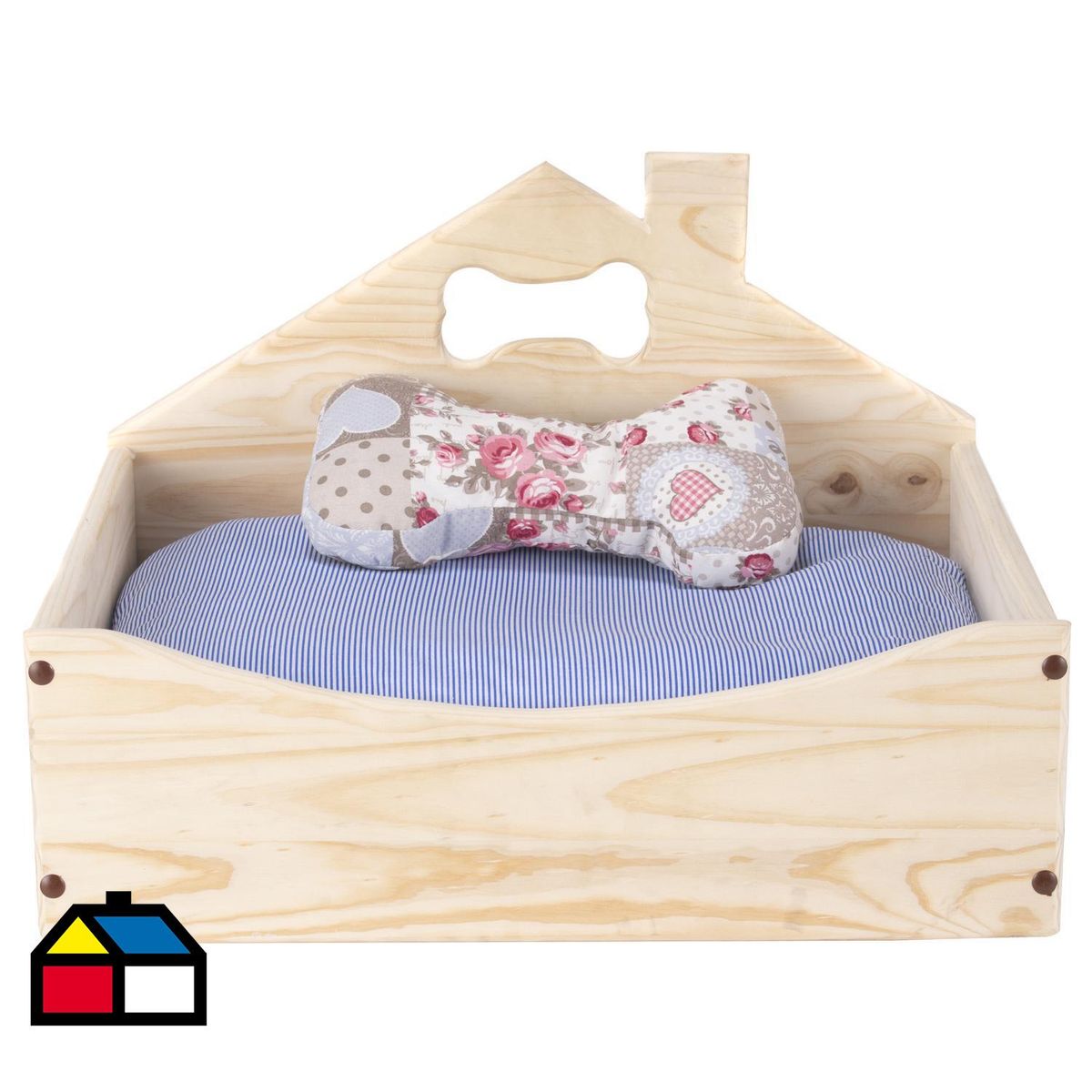 PETIZOOS - Cama Mascota Madera para Perro 37x60x50 cm Natural