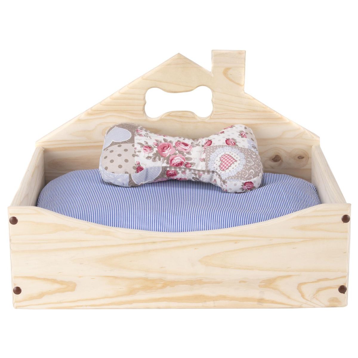 PETIZOOS - Cama Mascota Madera para Perro 37x60x50 cm Natural