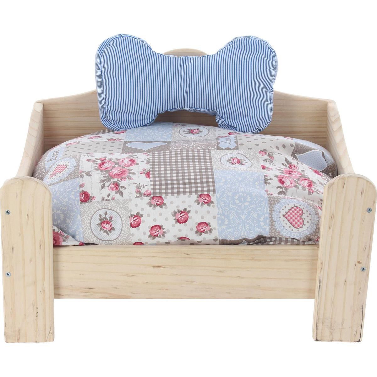 PETIZOOS - Cama Mascota Madera para Perro 37x60x50 cm Natural