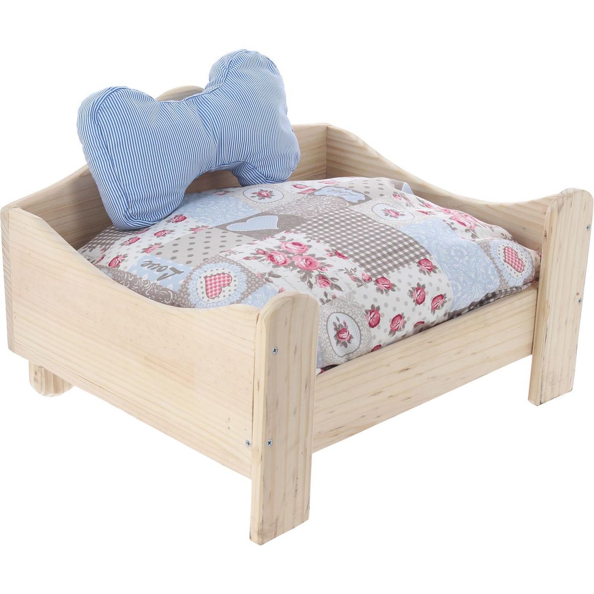 PETIZOOS - Cama Mascota Madera para Perro 37x60x50 cm Natural