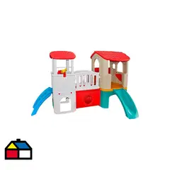 SM - Centro de Juegos para Niños Casa Club 170x175x308 cm Blanco/Beige