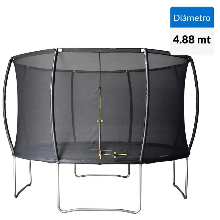 HOBBY MARKET Cama Elástica y Malla Protección 488x256x488 cm Negro