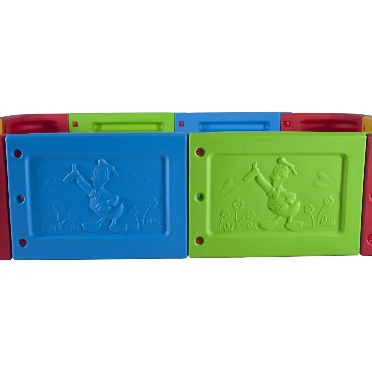 TALBOT - Piscina de Pelotas 180x53x240 cm Azul/Amarillo/Rojo