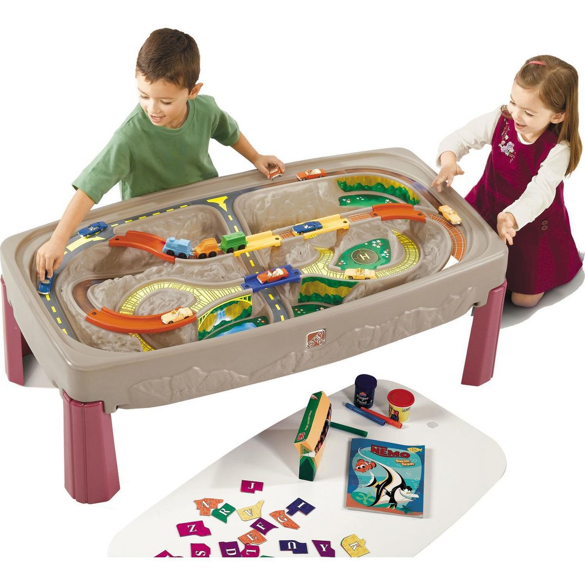 STEP 2 - Juego de Mesa Trenes 119x41x66 cm Beige Desde 2 años