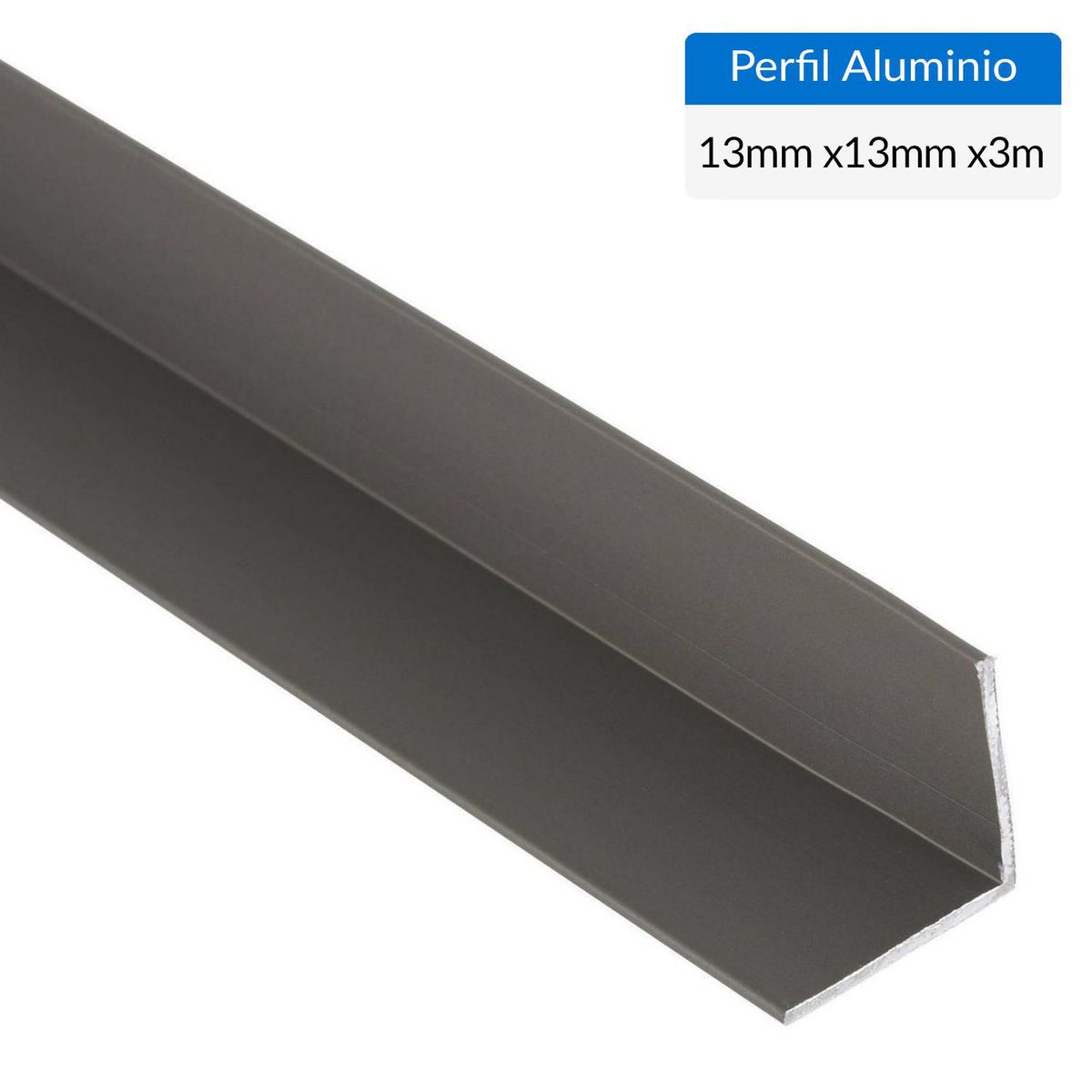 SUPERFIL - Ángulo Gris Aluminio 13x13x1,2 mm 3 m