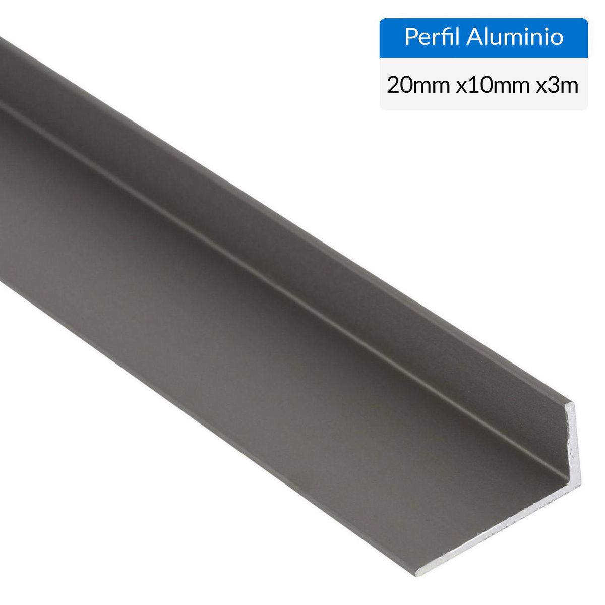 SUPERFIL - Ángulo Gris Aluminio 20x10x1,3 mm 3 m