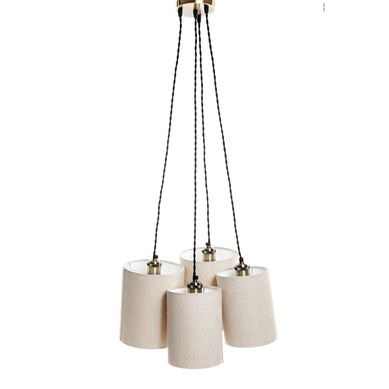 Lmpara de colgar Tela  Racimo Beige.