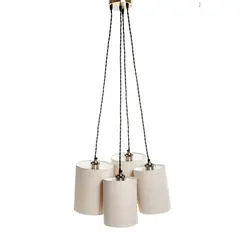DISEÑO 3 - Lámpara de colgar Tela Racimo Beige.