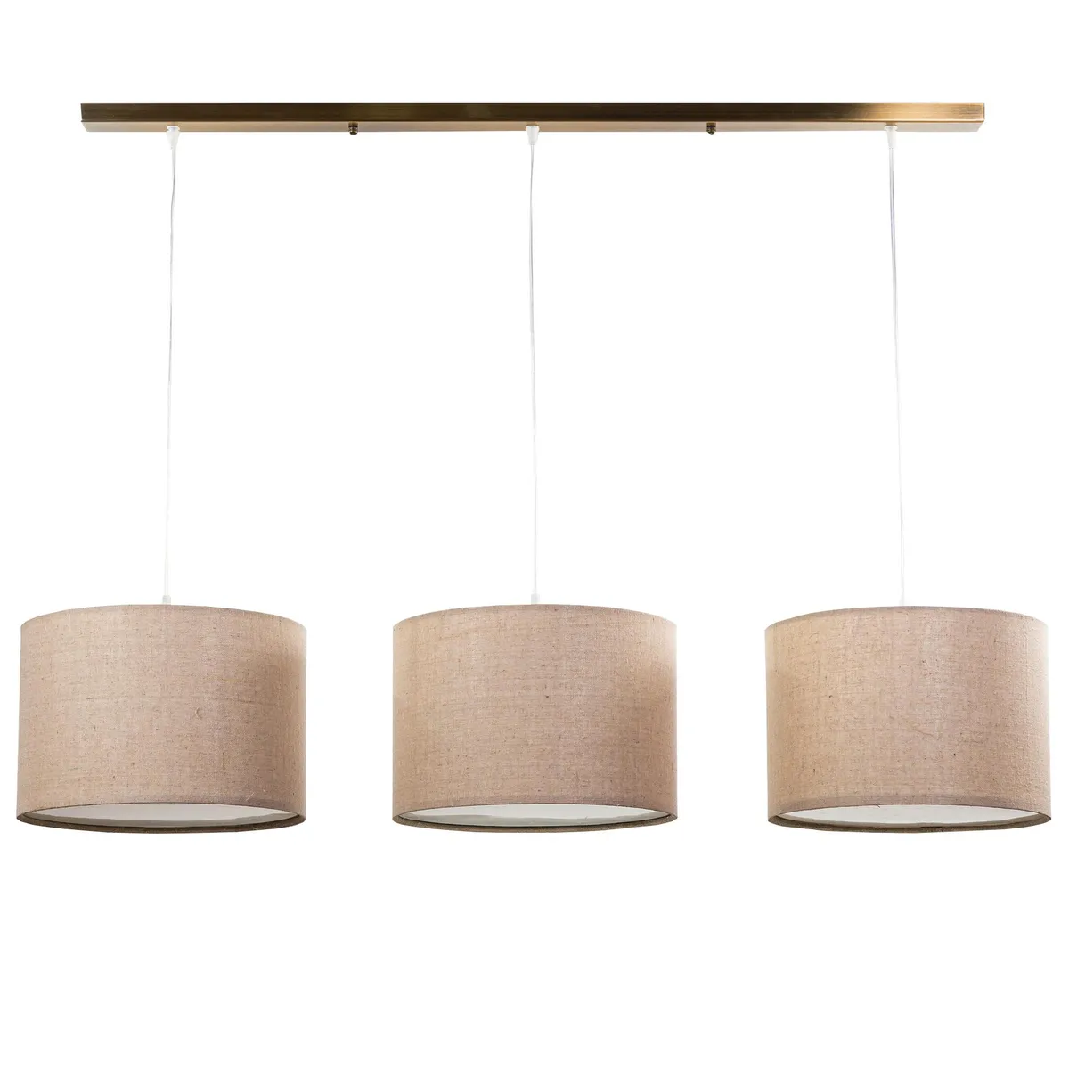 DISEÑO 3 - Lámpara Colgante 3 Luces Acero Dorado