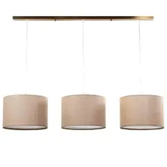DISEÑO 3 - Lámpara Colgante 3 Luces Acero Amarillo/Dorado