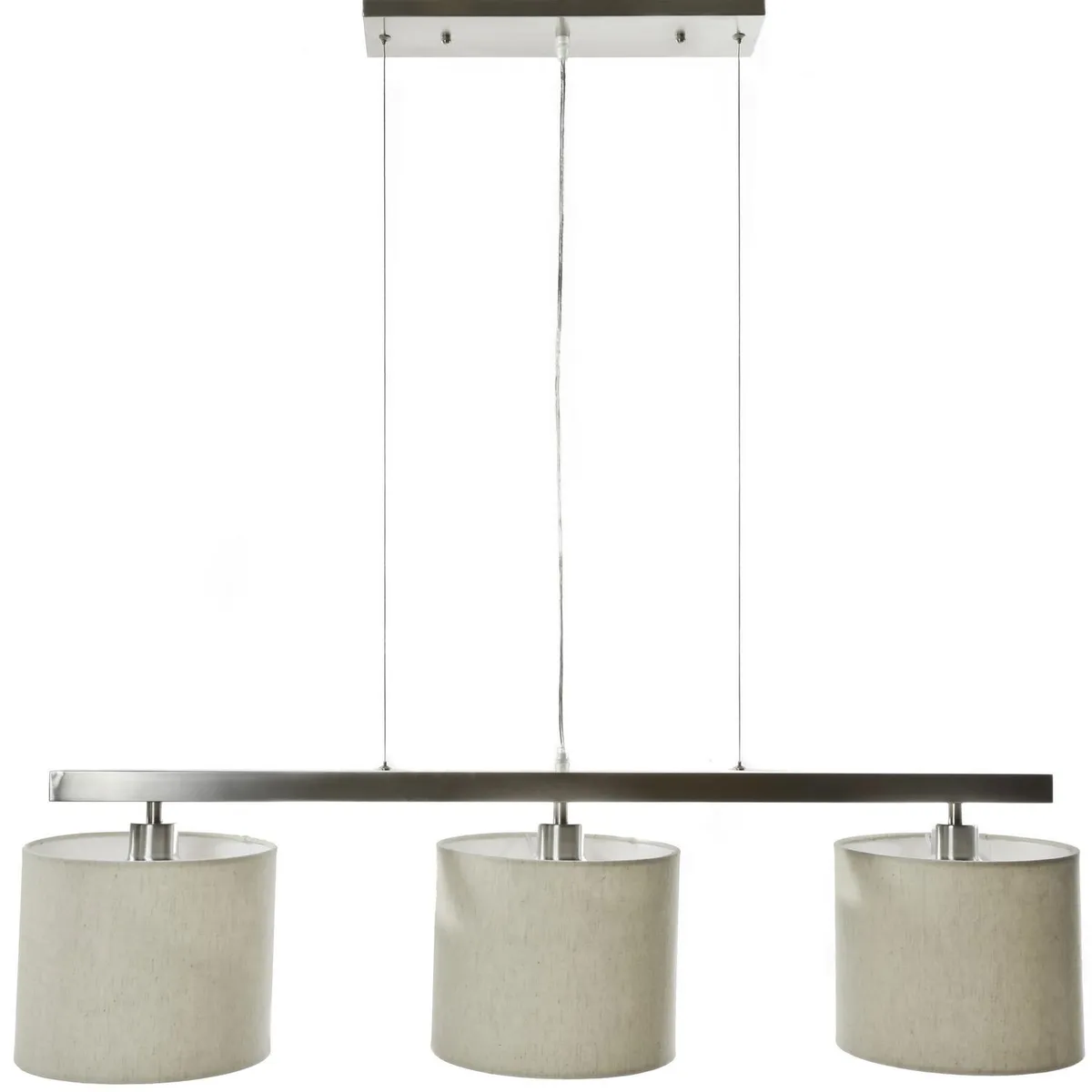 DISEÑO 3 - Lámpara Colgante 3 Luces Acero Café