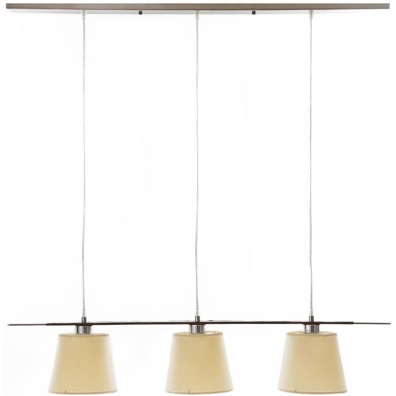 DISEÑO 3 - Lámpara Colgante 3 Luces Acero Gris/Plata