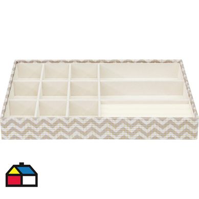 Caja de tela 12 joya esmalte 30x20 cm