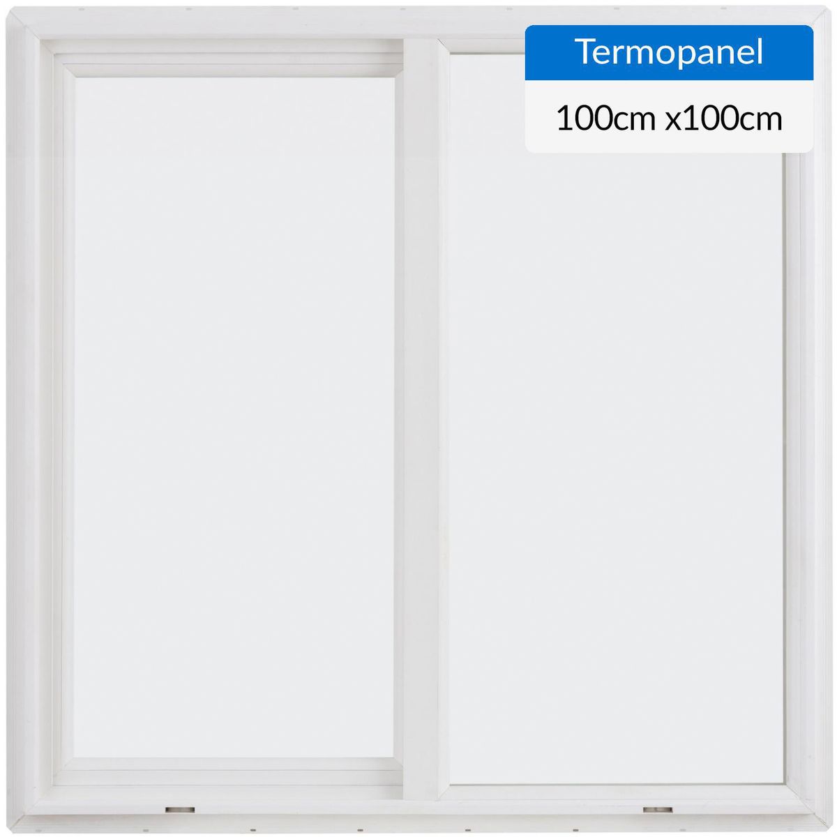 WINTEC - Ventana termopanel Low-E PVC 100x100 cm blanco corredera