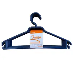 HAPPY HANGER - Set de 10 Colgadores de Ropa Plástico Blanco