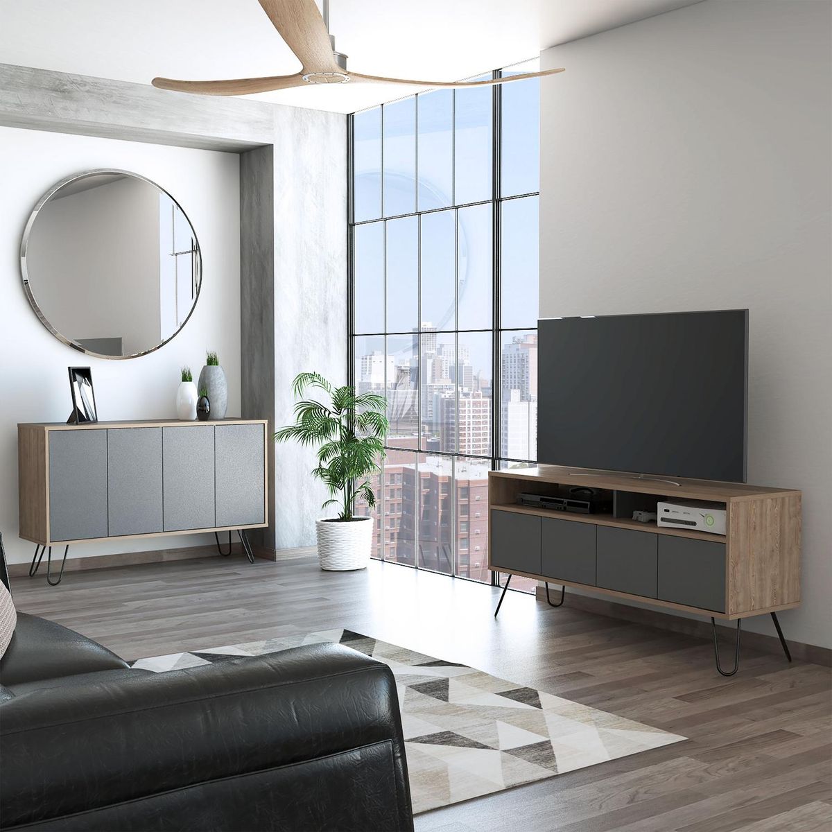 TUHOME - Combo rack + bife miel/plomo