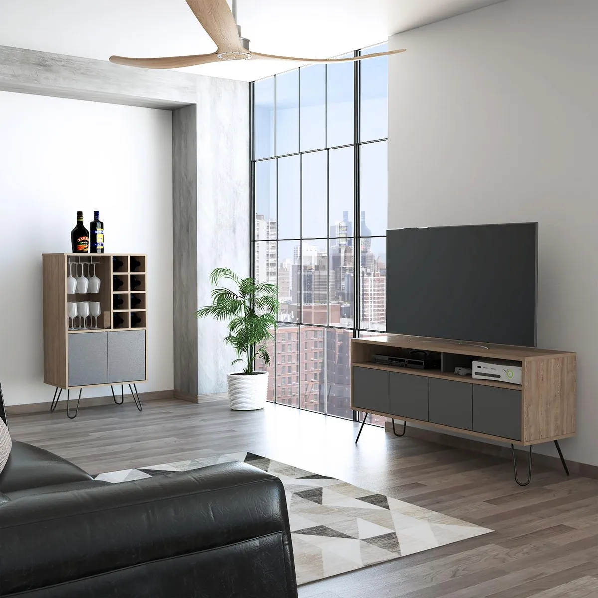 TUHOME - Combo rack + bar miel/plomo