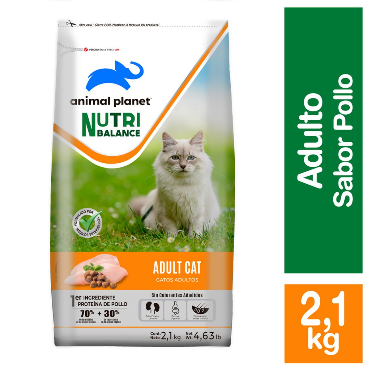 ANIMAL PLANET - Alimento para Gato Adulto Salmón 2.1 kg