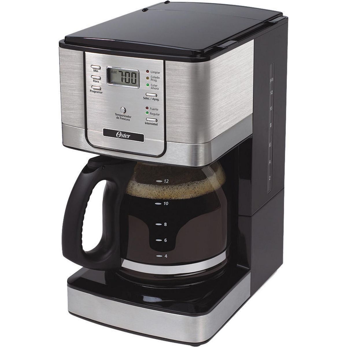 OSTER - Cafetera Eléctrica Programable 1.2 l 900 W Inox