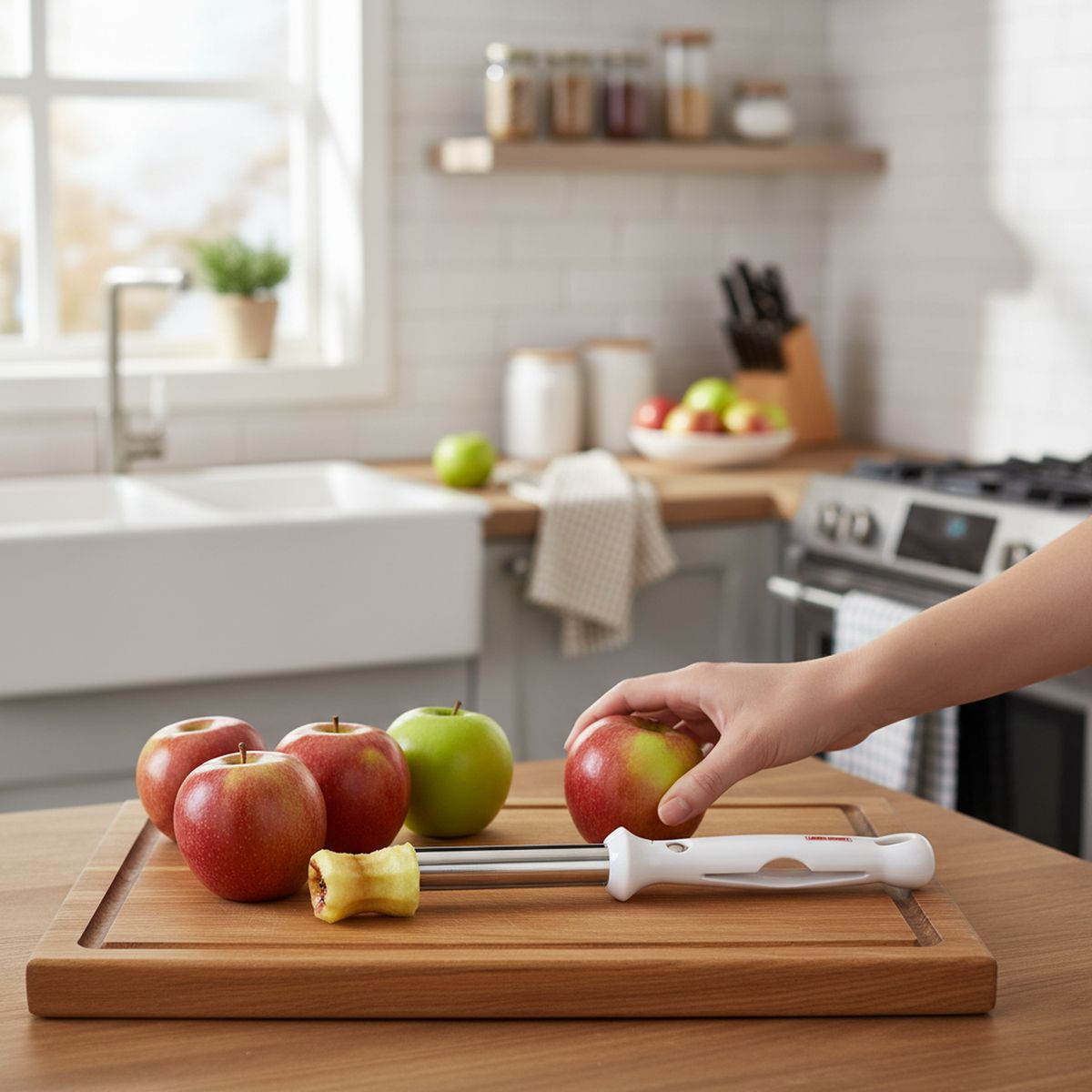 LEIFHEIT - Sacacorazón de Manzanas Leifheit con Mango Ergonómico