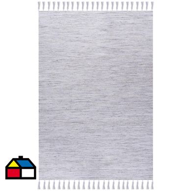 Alfombra handwoven travertine 190x290 cm plata