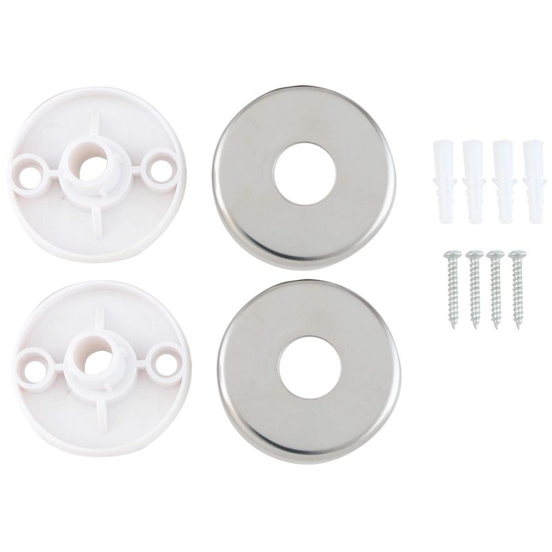 METALHSA - Flanche con tapa inoxidable plástico 2 unidades