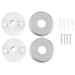 METALHSA - Flanche con tapa inoxidable plástico 2 unidades