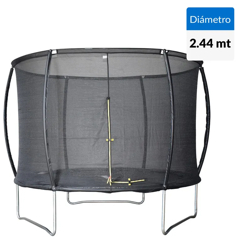 Cama Elástica y Malla Protección 244x256x244 cm Ngro