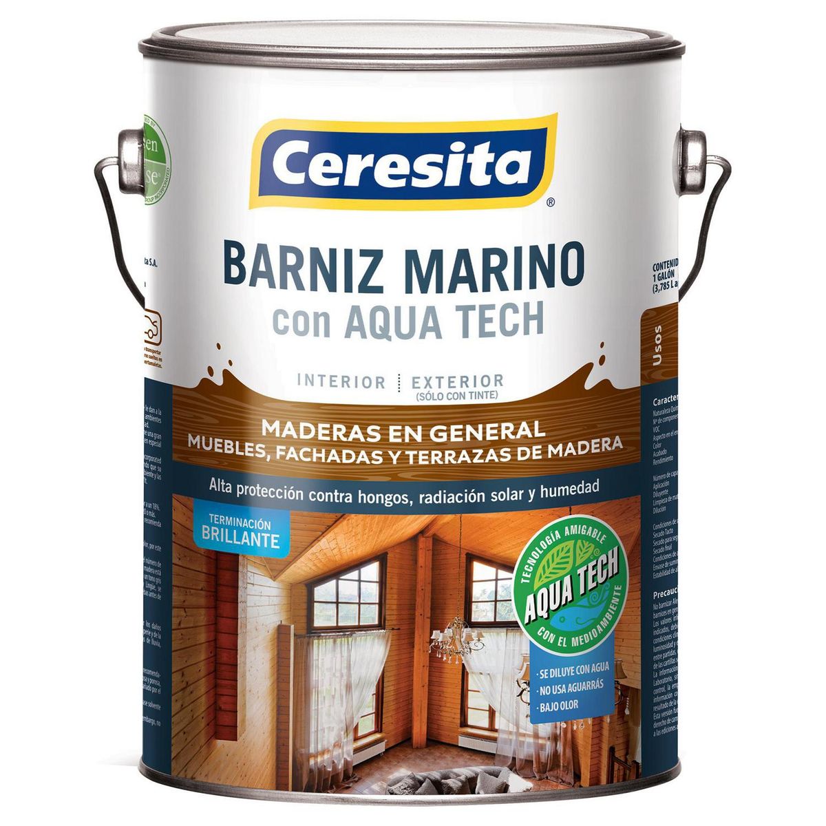 CERESITA - Barniz Marino Brillante 1 galón(es) Roble